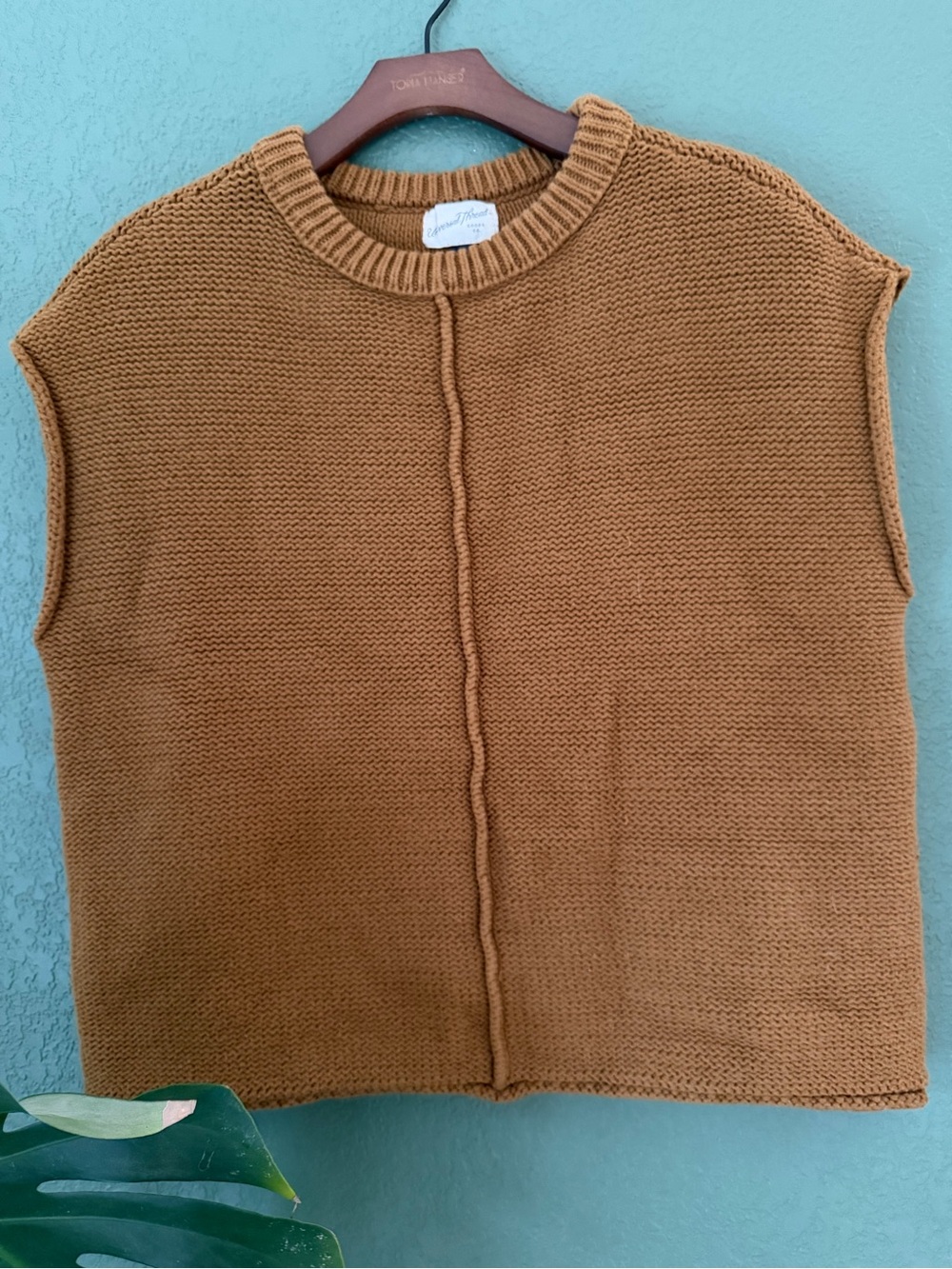 Universal Thread Brown Boxy Knit Sweater Vest Small
